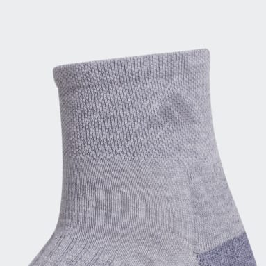 Women's Training Grey Cushioned Quarter Socks 3 Pairs