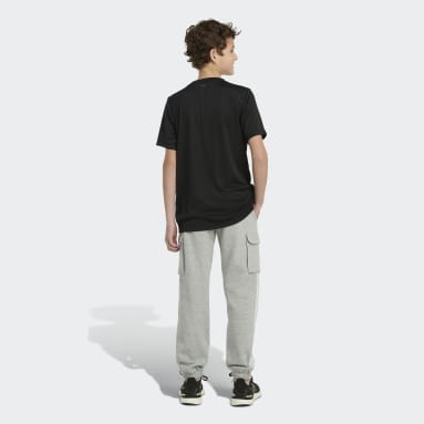 Youth Sportswear Grey Cargo Fleece 3-Stripes Joggers