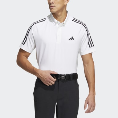 Men Golf White AEROREADY 3-Stripes Polo Shirt