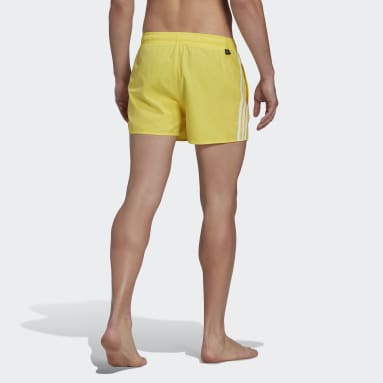 Muži Plavání žlutá Plavecké šortky Classic 3-Stripes