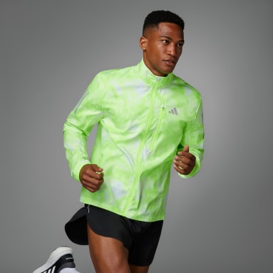 Own the Run Allover Print jakke Hvit