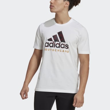 T-shirt graphique Allemagne DNA blanc Hommes Soccer
