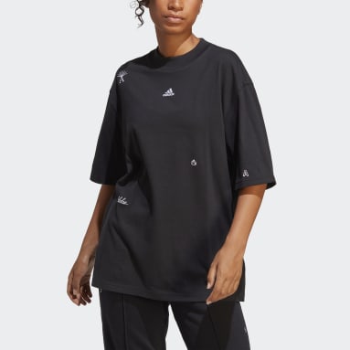 T-shirt Boyfriend Preto Mulher Sportswear