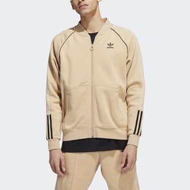 Muži Originals béžová Tepláková bunda Fleece SST