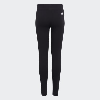Girls Sportswear Black Future Icons 3-Stripes Cotton Leggings
