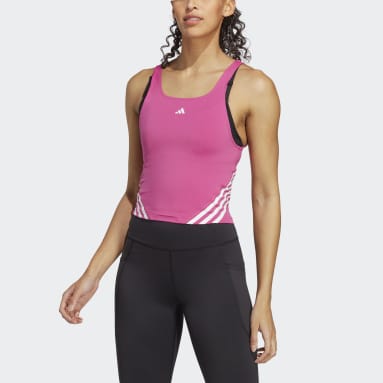 Women Gym & Training Pink Train Icons 3-Stripes Tank Top