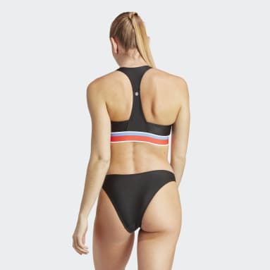 Frauen Sportswear Tape Bikini Schwarz