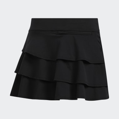 Girls Golf Black Ruffled Skirt