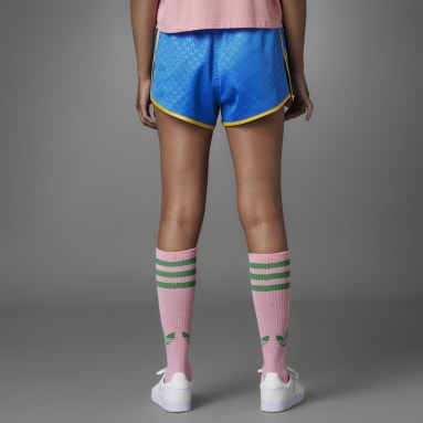 Damen Bekleidung Kurze Hosen Knielange Shorts und lange Shorts adidas Originals Shorts Mit Hohem Bund in Pink 