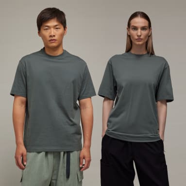 y_3 Green Y-3 릴랙스드 반팔 티