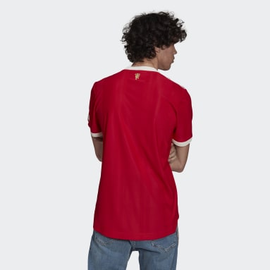 Maillot Domicile Manchester United 21/22 Authentique Rouge Hommes Football