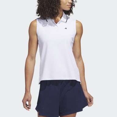 Polo de golf sans manches en piqué Go-To blanc Femmes Golf