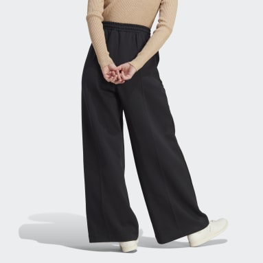 Premium Essentials Wide-leg Pintuck Bukse Svart