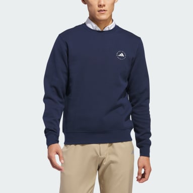 Men Golf Blue Crewneck Sweatshirt