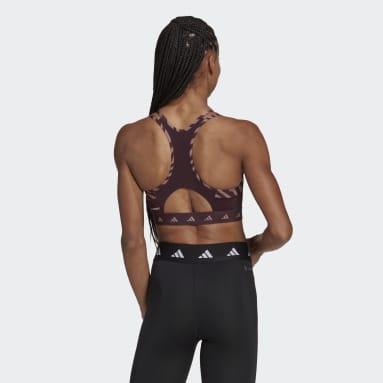 Top Deportivo Hyperglam Techfit Zebra Soporte Medio Rojo Mujer Training