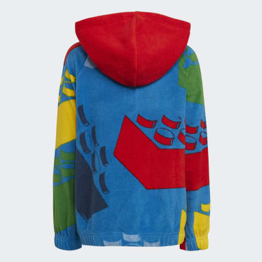 Felpa adidas x Classic LEGO® Winter Polar Fleece Hooded Rosso Bambini Sportswear