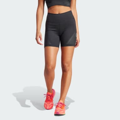 Adidas Womens Sz L Ultra Energy Dual Running Shorts Inner Tights Black  w/Gray