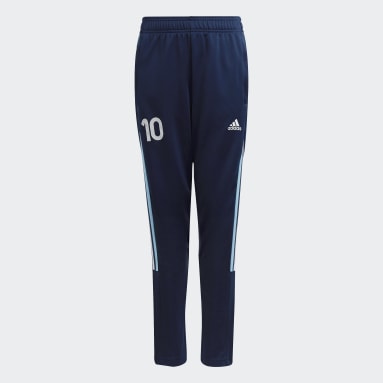 Kids Football Blue Messi Tiro Number 10 Training Pants