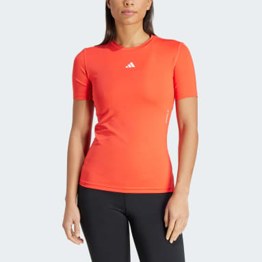 T shirt adidas femme rouge outlet