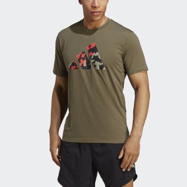 Camiseta Train Essentials Seasonal Logo Training Verde Hombre Gimnasio Y Entrenamiento