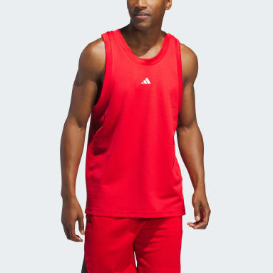 Achat Débardeur rouge homme Adidas Basketball | Espace des Marques