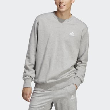 남성 sportswear Grey 에센셜 프렌치 테리 엠브로이더드 스몰 로고 스웨트셔츠