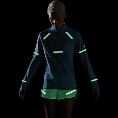 Kvinder Løb Blå X-City Reflect At Night Long-Sleeve Running trøje