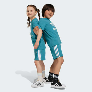 Ensemble Short et T-shirt Adicolor Turquoise Enfants Originals