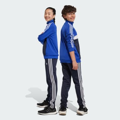 Barn Sportswear Blå Essentials 3-Stripes Tiberio Träningsställ