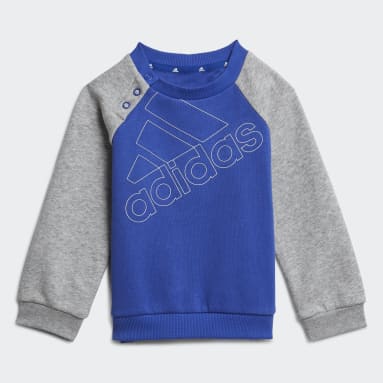 Barn Sportswear Blå adidas Essentials Logo Sweatshirt and Pants (Gender Neutral)