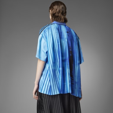 Playera Polo Blue Version Plisada Multicolor Mujer Originals