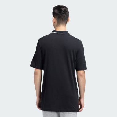 Men Training Black PIQUE POLO SHIRT