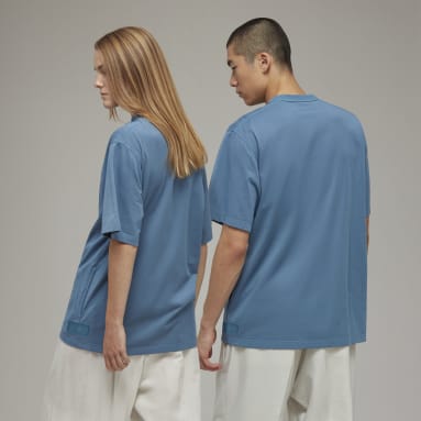 Y-3 Premium Short Sleeve T-skjorte Blå