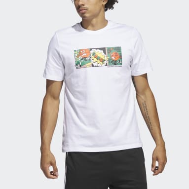 Remera Estampada Lil' Stripe Basketball Blanco Hombre Básquet