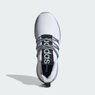 Men's Essentials White Lite Racer Adapt 5.0 Cloudfoam Lifestyle Slip-On Shoes