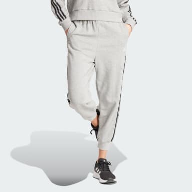 Women Sportswear Grey Essentials 3-Stripes Animal-Print 7/8 Pants