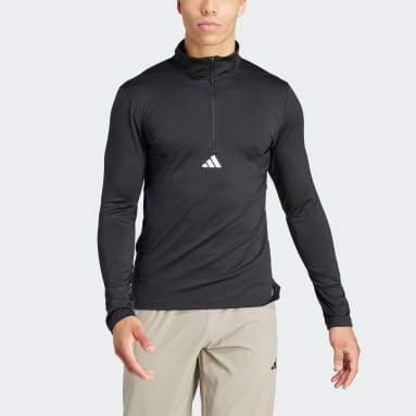 Bluza dresowa Workout Quarter-Zip Czerń
