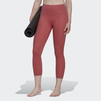 Mallas Yoga Essentials High-Waisted Rojo Mujer Yoga