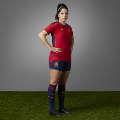 Ženy Fotbal červená Domácí dres Spain 22 Authentic