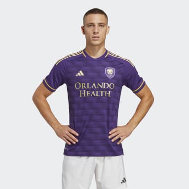 adidas Men s Soccer Orlando City 23 24 Home Authentic Jersey Purple adidas US