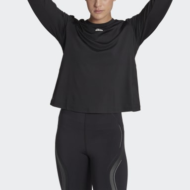 adidas Studio - Negro - Camiseta Yoga Mujer