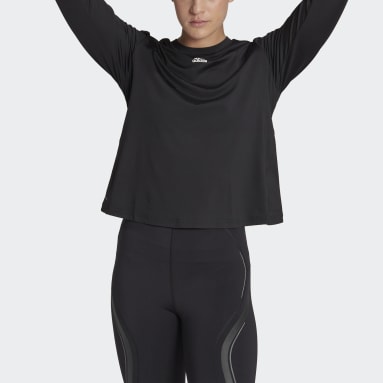 Ženy Tréning A Fitnes čierna Tričko AEROREADY Studio Long Sleeve
