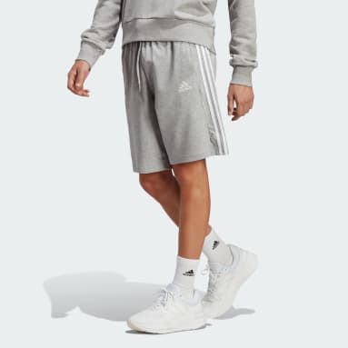 Pantalón corto Essentials Single Jersey 3 bandas Gris Hombre Sportswear