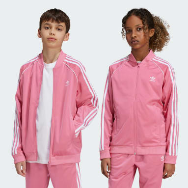 Mens pink adidas tracksuit top