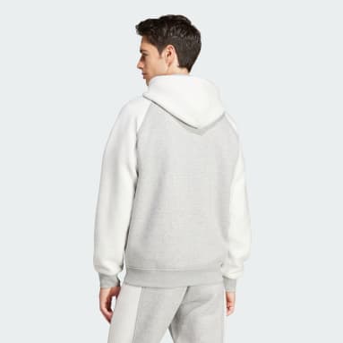 Sudadera con capucha Essentials+ Trefoil Reverse Material Gris Hombre Originals