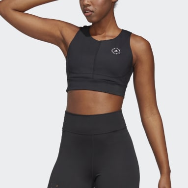 Ženy adidas by Stella McCartney čierna Top adidas by Stella McCartney Training Crop