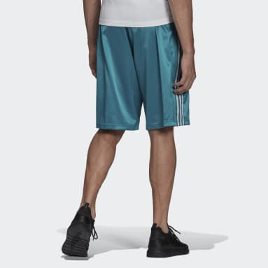 Men's Originals Turquoise Adicolor Classics 3-Stripes Satin Shorts