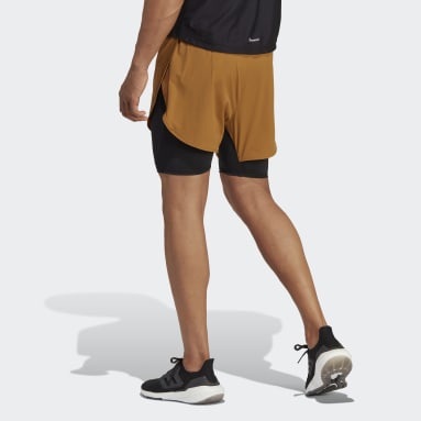 Men Training Brown HEAT.RDY HIIT 2-in-1 Training Shorts
