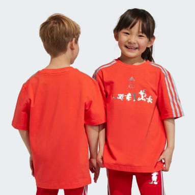 Children Sportswear Red adidas Disney 100 Tee