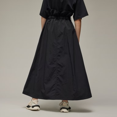 Women Y-3 Black Y-3 Crinkle Nylon Skirt